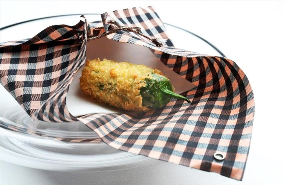 Croquetas de arroz y pimientos