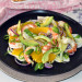Ensalada de hinojo, gambas y naranja
