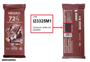 Chocolate 72% con almendras