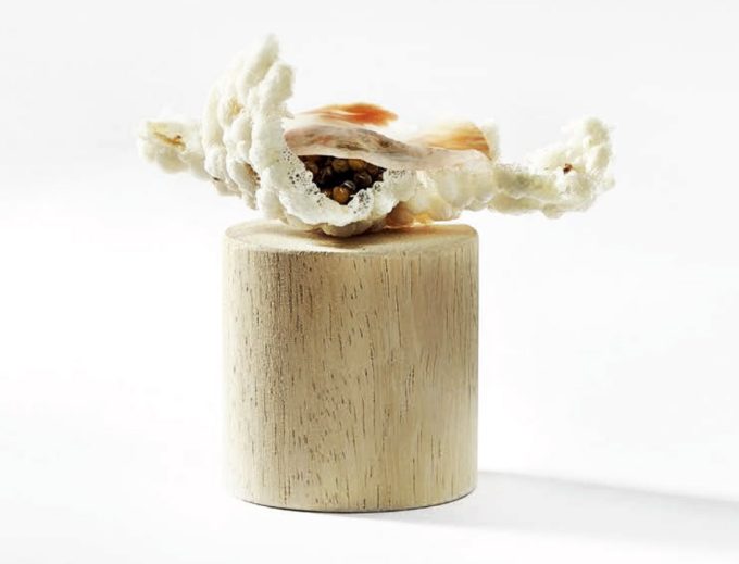 Arroz frito con caviar y papada