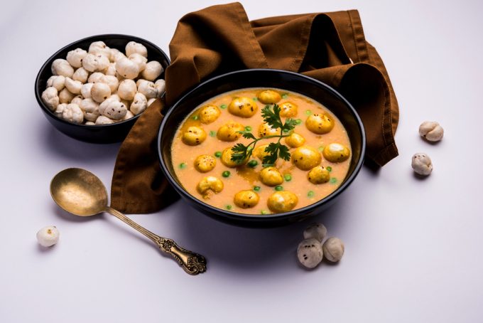 Usos culinarios de las Makhanas (Nueces de Zorro)