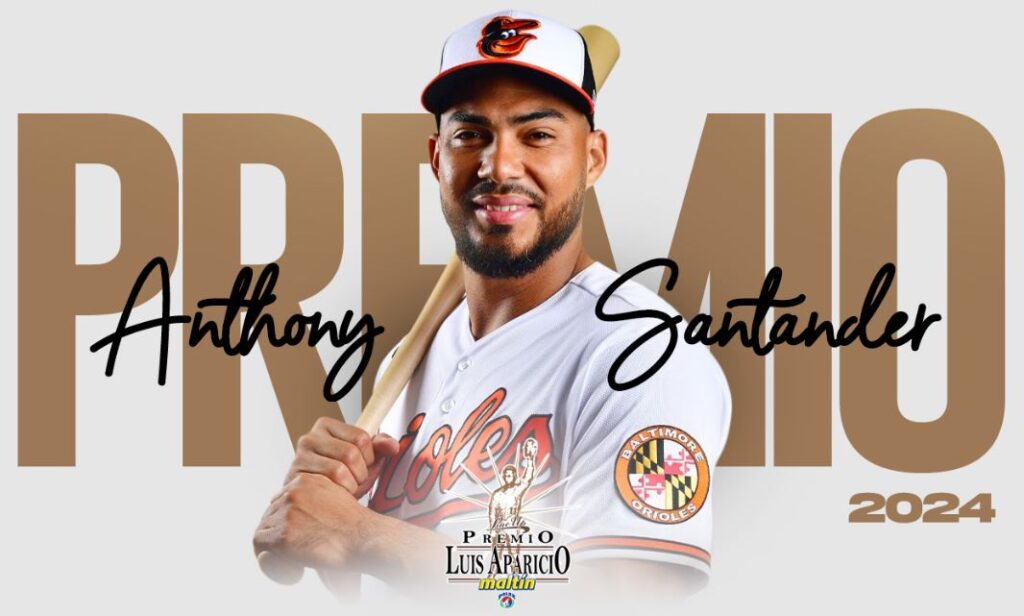 “El trabajo duro paga”: Anthony Santander al recibir el premio Luis Aparicio 1 Captura Santander Premio Luis Aparicio