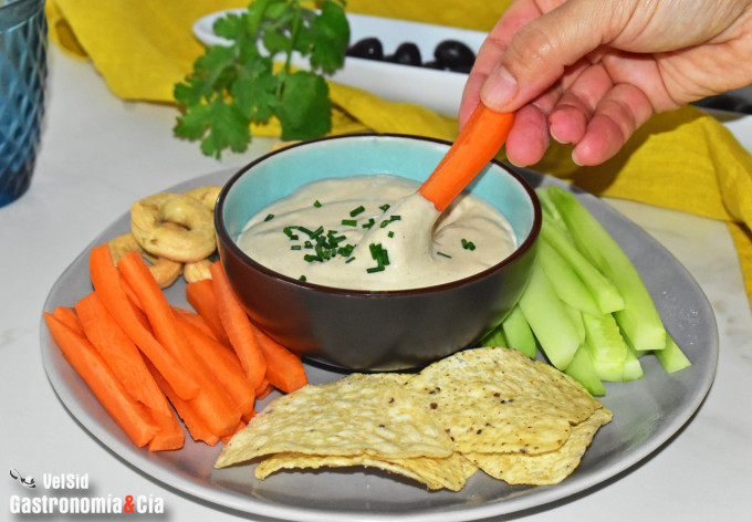 Receta de salsa o paté ligero de almejas y sriracha par