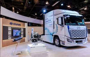 A hidrógeno en Uruguay: Hyundai presentó primera flota de camiones XCIENT