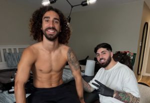 Marc Cucurella cumple su promesa al tatuarse a Luis de la Fuente